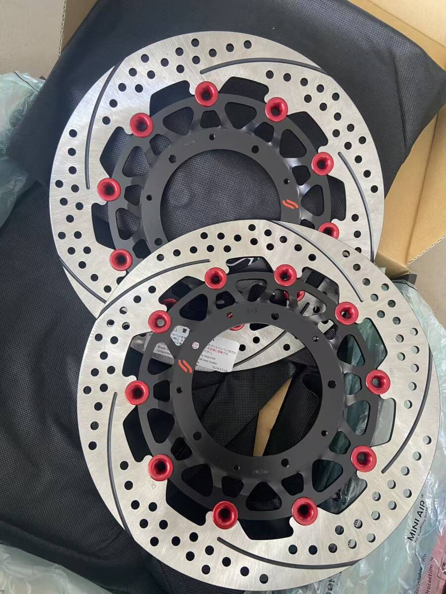 新品sunstar サンスターブレーキディスクプレミアムレーシング X-ADV用 セミフローティング 品番EM510WL-RD EM510WR-RD拍卖