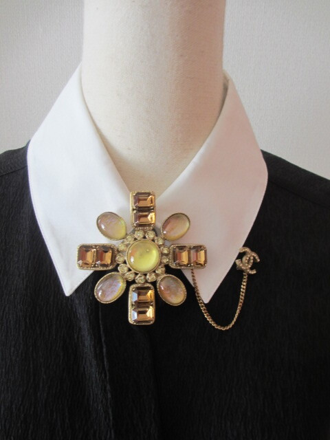 超美品★ CHANEL ★ヴィンテージ  超レア グリボア ダブルブローチ 拍卖