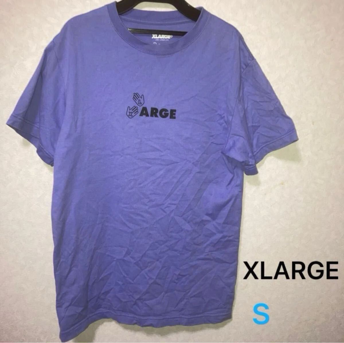XLARGE 半袖Tシャツ S パープル半袖 Tシャツ コットン100% ストリートファッション拍卖