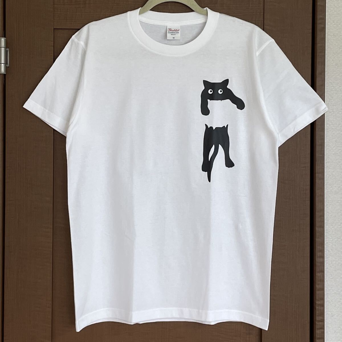 Tシャツ 猫 Mサイズ メンズ レディース ジュニア 半袖 ティシャツ ネコ ねこ ホワイト 白拍卖