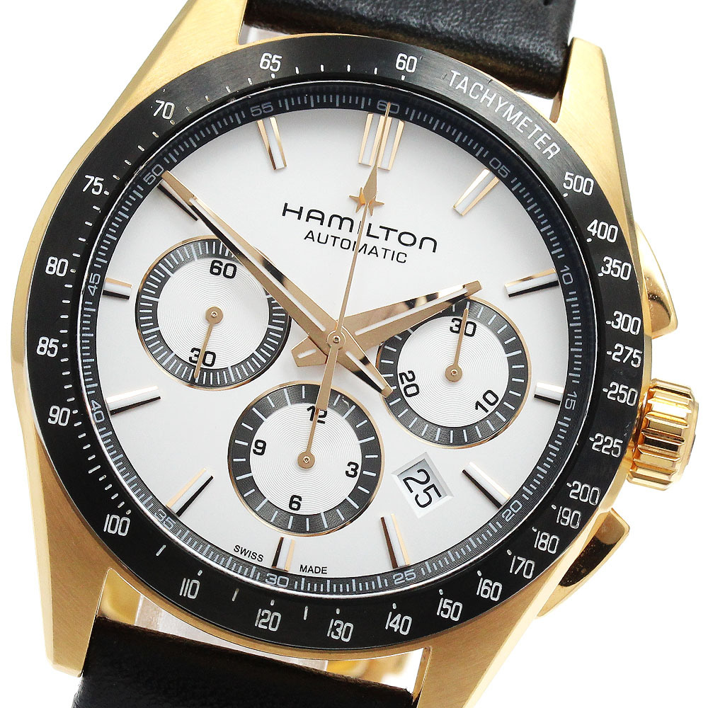 ハミルトン HAMILTON H366260 ジャズマスターパフォーマー クロノグラフ デイト 自動巻き メンズ 良品 _894796【ev15】拍卖