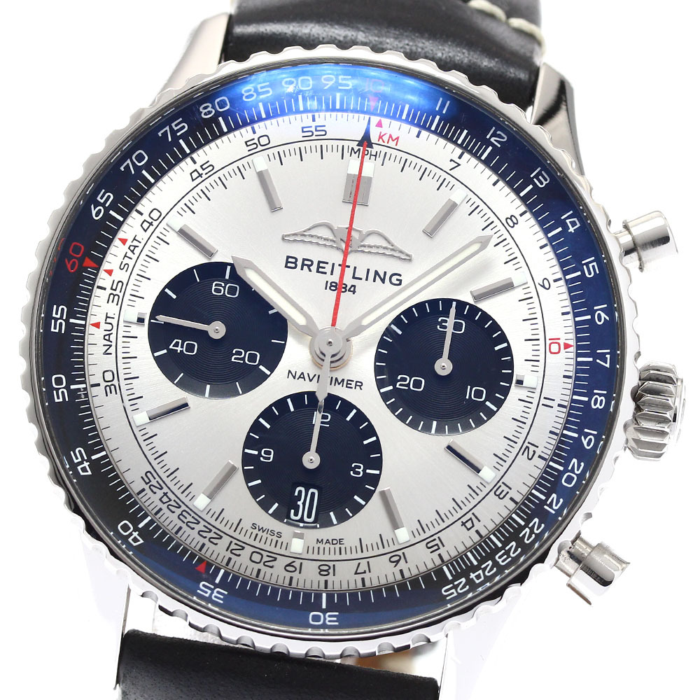 ブライトリング BREITLING AB0138 ナビタイマー クロノグラフ 自動巻き メンズ 内箱・保証書付き_907069拍卖