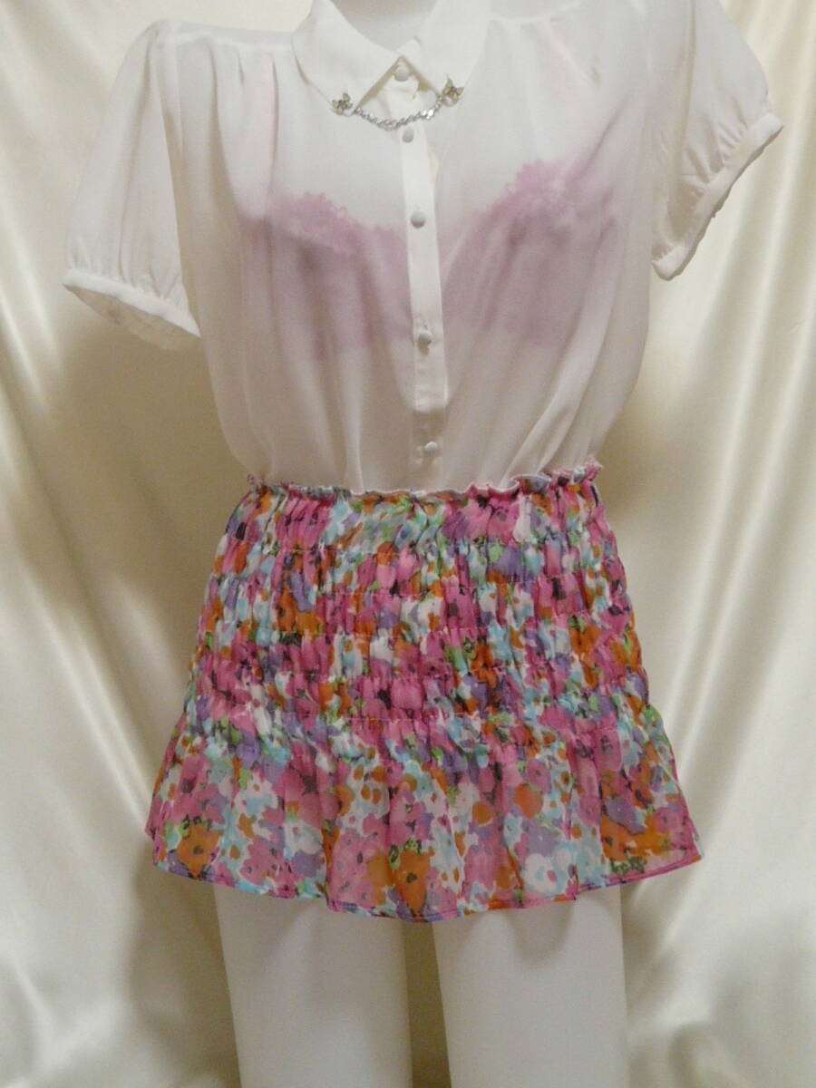 ♪♪華やかお花柄の超マイクロミニ☆ソフトにフィット^^♪♪ 拍卖