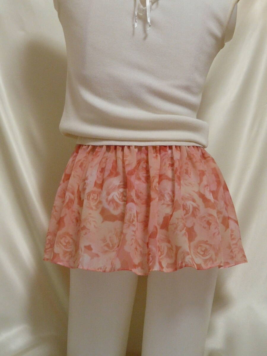 ♪♪やわらかなオレンジ色ばら柄の超マイクロミニ☆上品なフレア^^♪♪ 拍卖