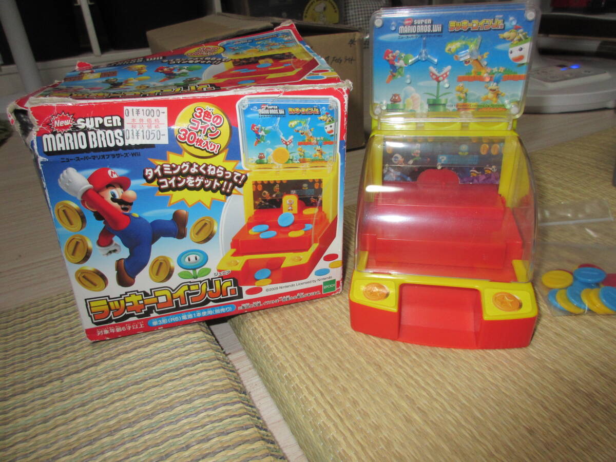 R070917 断捨離 処分「エポック スーパーマリオブラザースWiI ラッキーコインJr.欠品有 箱難」ジャンク USED 部品取拍卖