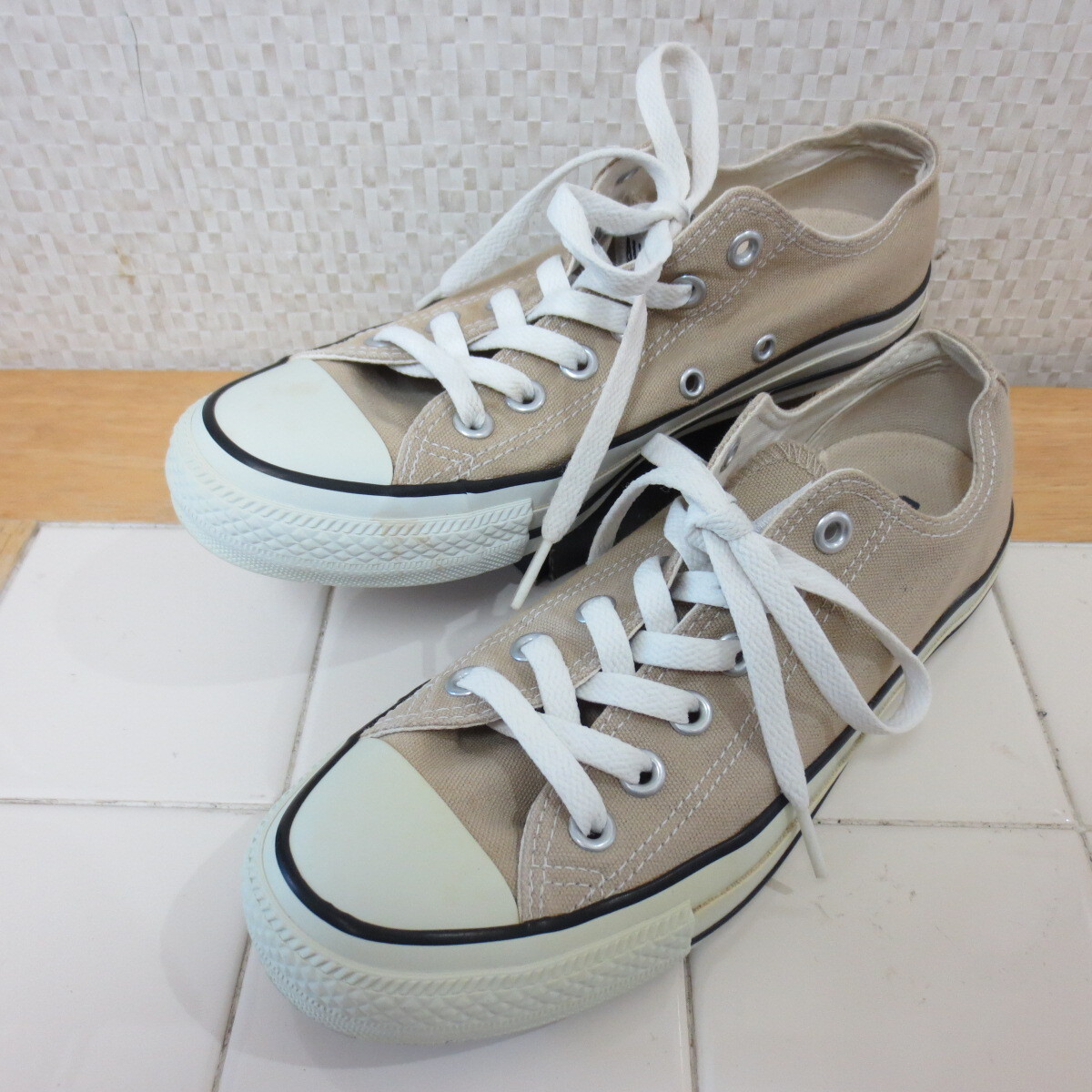 CANVAS ALL STAR コンバースオールスター ベージュ 24.5cm スニーカー COLORS OX 1CL129 K9/1拍卖