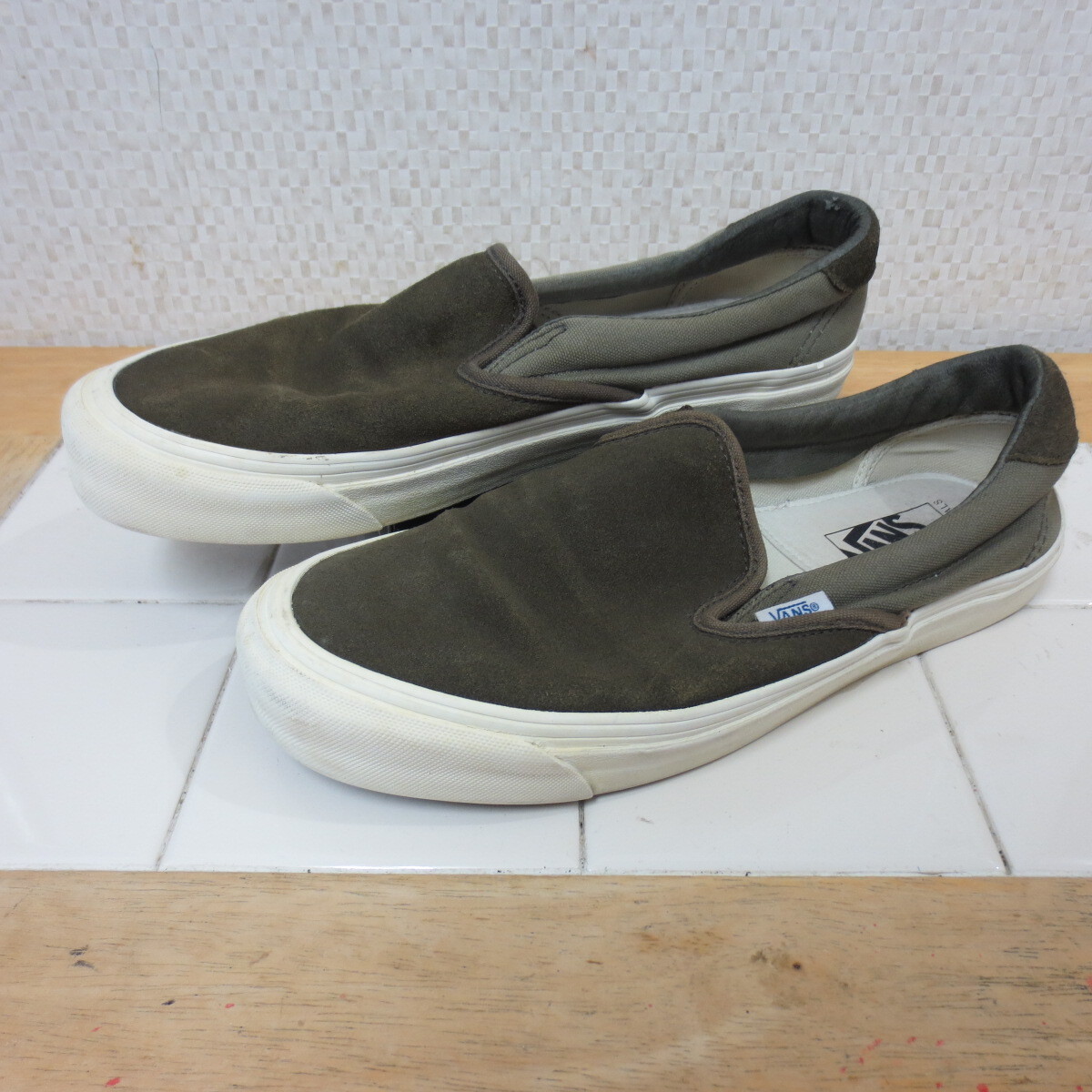バンズ クラシック スリップオン スニーカー 721278 カーキ 26㎝ CLASSIC SLIP-ON 佐川急便700円 I9/2拍卖
