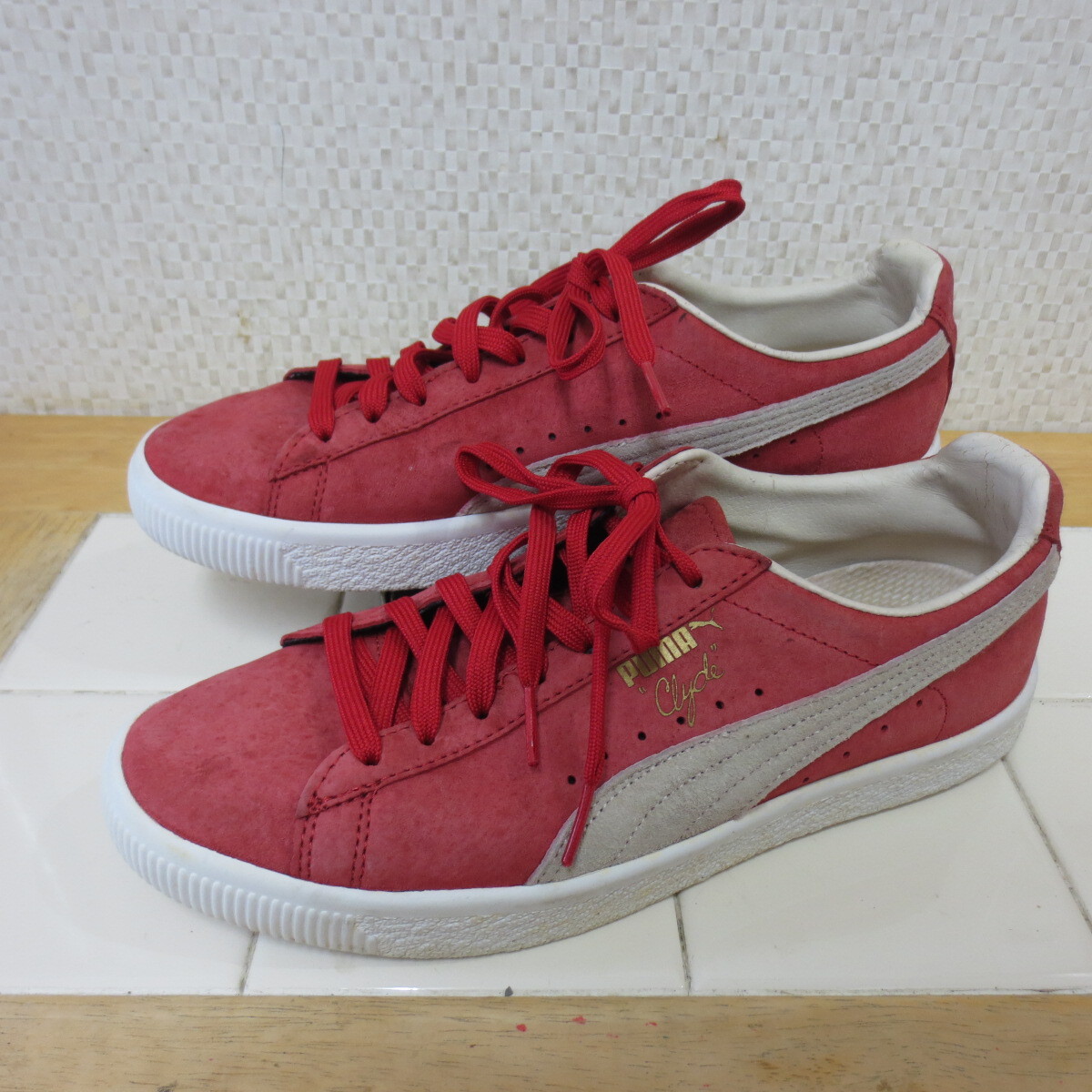 プーマ クライド 36146603 レッド 26㎝ スニーカー Puma Clyde 佐川急便700円 I9/19拍卖