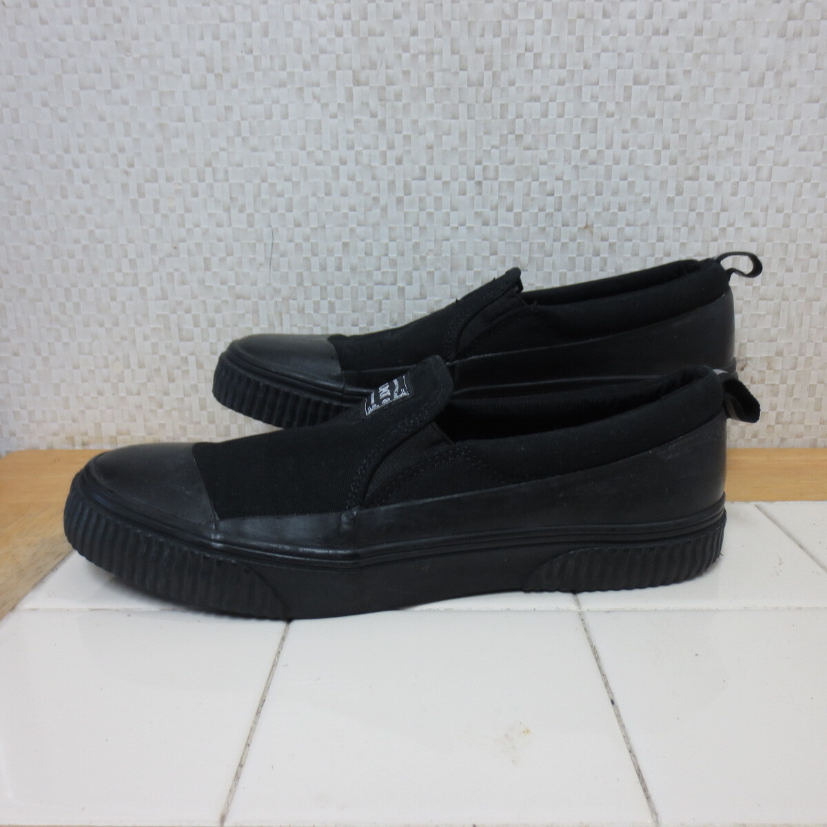 スラック フットウォーター レポット 黒 26.5cm スリッポン スニーカー SLACK FOOTWEAR LEPOT 佐川送料700円 k9/29拍卖