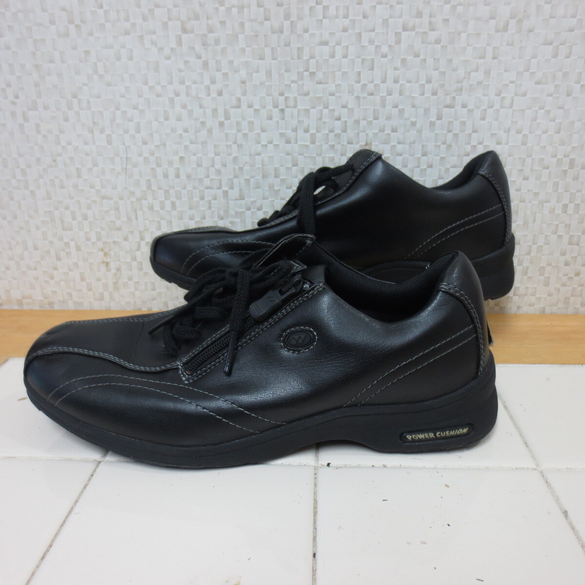ヨネックス パワークッション 黒 23.5cm サイドジップ ウォーキングシューズ YONEX POWER CUSHION レタパ送料600円 k9/29拍卖