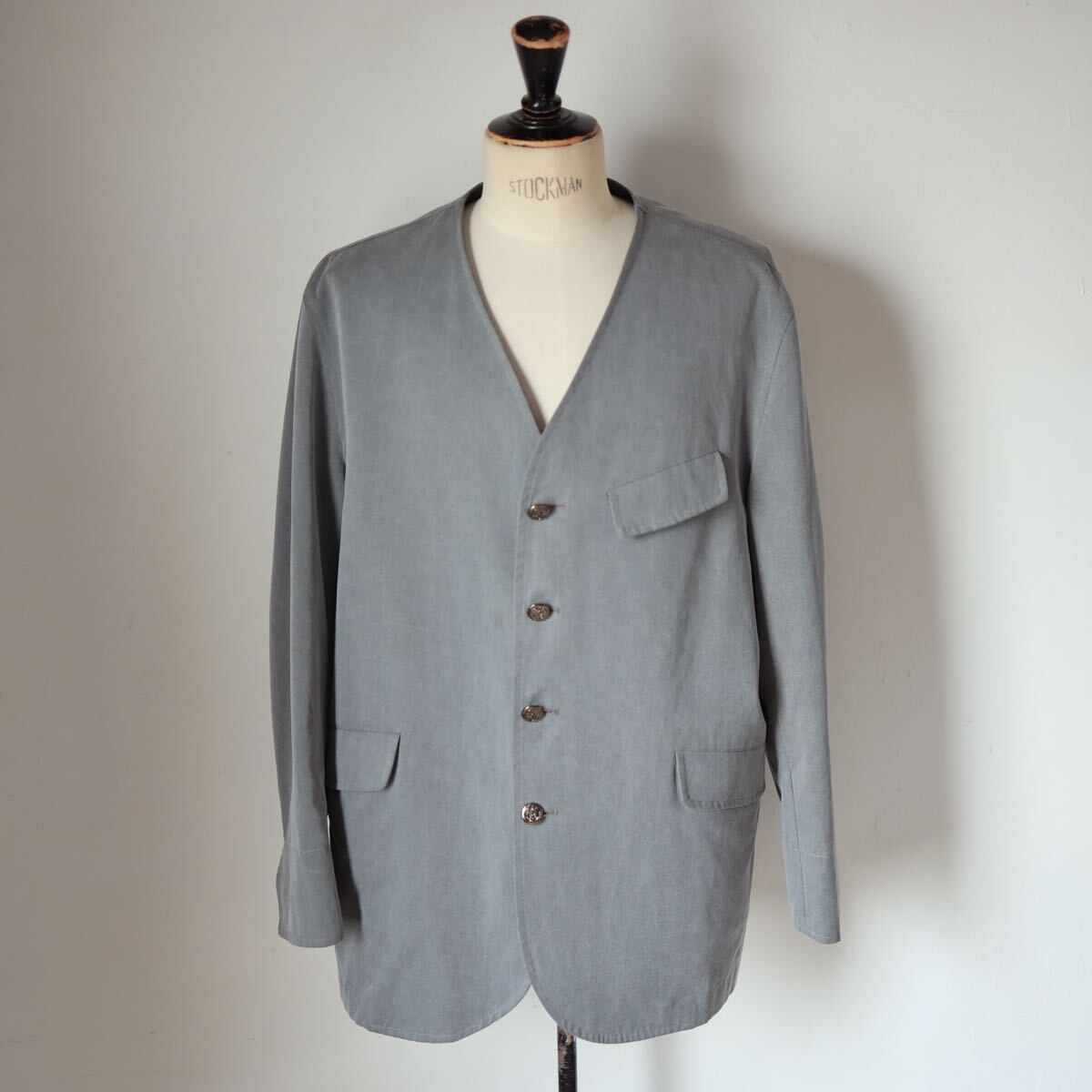 Arnys Paris アルニス ノーカラージャケット マオカラージャケット イタリア製 コットン 拍卖