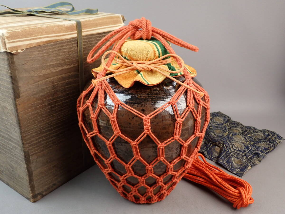 【骨董・茶道具】★古い 瀬戸焼 古瀬戸 遠州七窯★★祖母懐茶壷 go002sl 褐釉四耳壷 ルソン 花道 華道拍卖