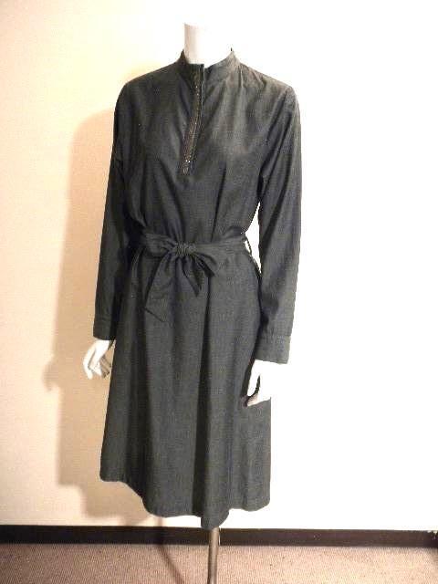 新品&タグ付き☆彡ITALY製『FABIANA FILIPPI』◆ファビアナフィリッピ◆カシミヤコットン素材!デニム風の上質カジュアルワンピ!38size拍卖