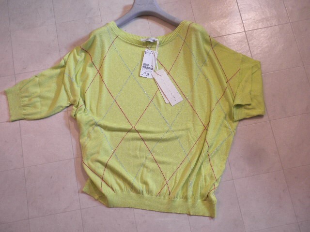 新品2024SSモデル入荷☆彡イタリー製『CRISTINA GAVIOLI』◆クリスティ―ナガヴィオリ◆綺麗カラー!アーガイル柄”ゆったりニット!拍卖