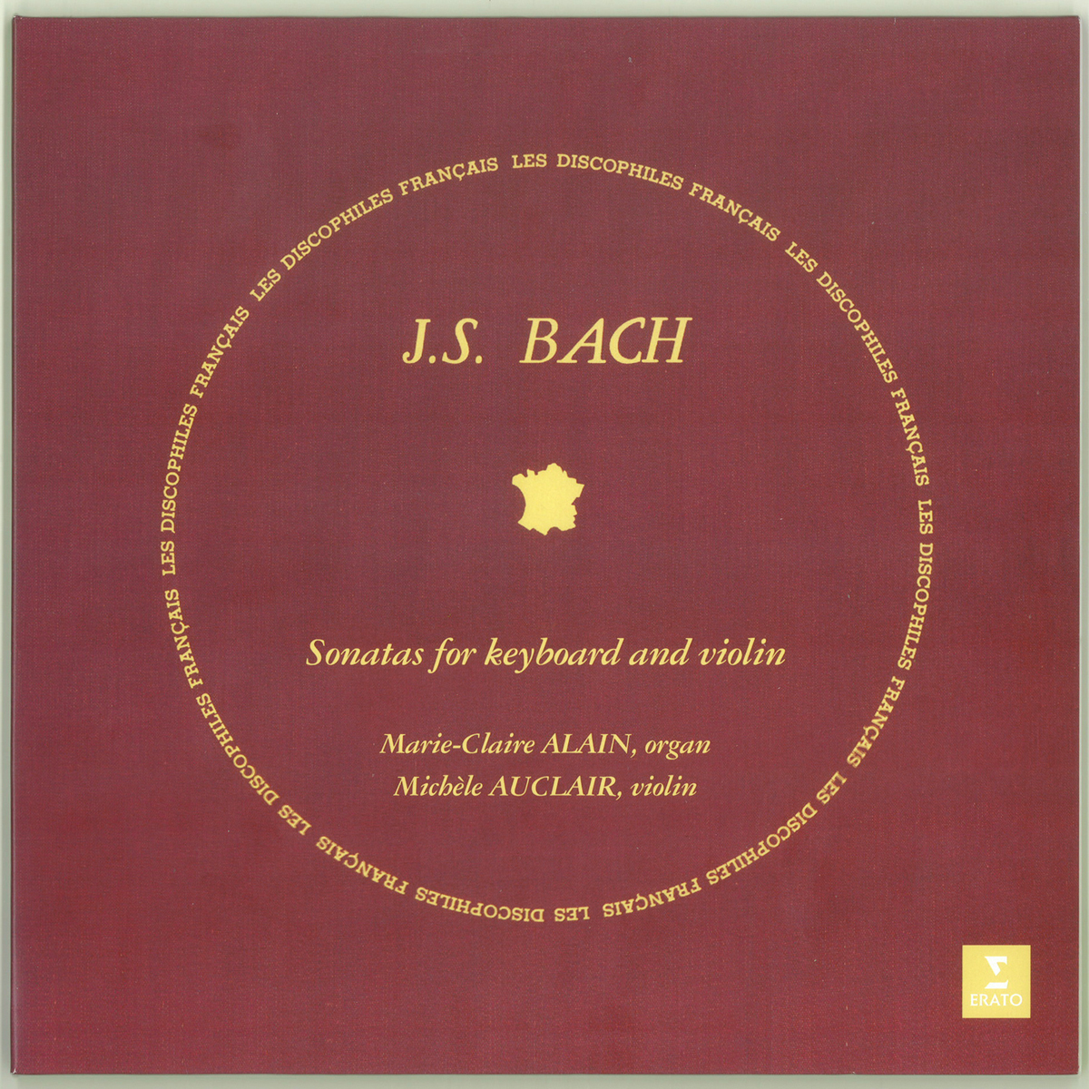 【新品】 Discophiles Francais=ERATO バッハ ヴァイオリンソナタ全集 オークレール アラン拍卖