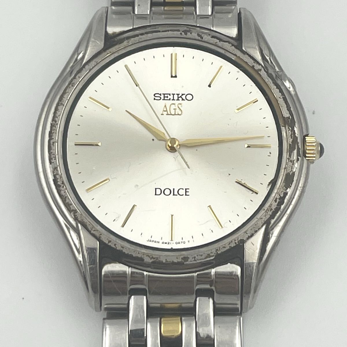 SEIKO セイコー DOLCE ドルチェ 4M21-0A50 金ベゼルなし 現状 ジャンク ベルト壊れ 腕時計拍卖
