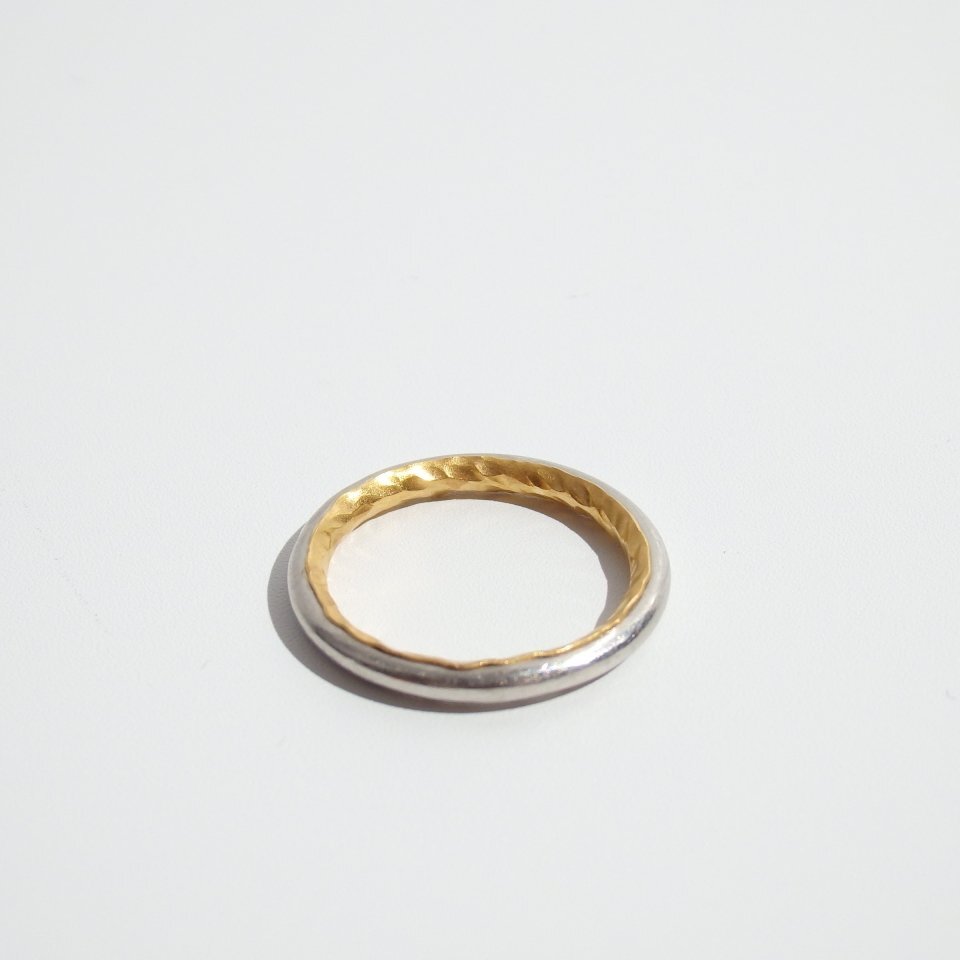 C4289P ▼MALCOLM BETTS マルコムベッツ▼ PT950 プラチナ × K22 イエローゴールド リング 11号 / 指輪 メンズ レディース rb mks拍卖