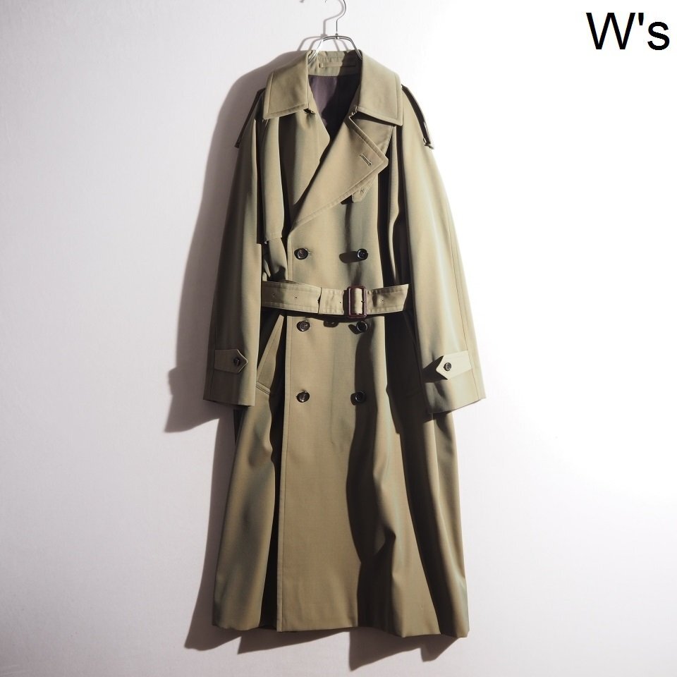 P9945P ▼BOWTE バウト▼ 24AW CHAMBRAY TRENCH COAT 2ND NEW MODEL ウール トレンチコート カーキ 0 オーバーサイズ / 秋~春 rb mks拍卖