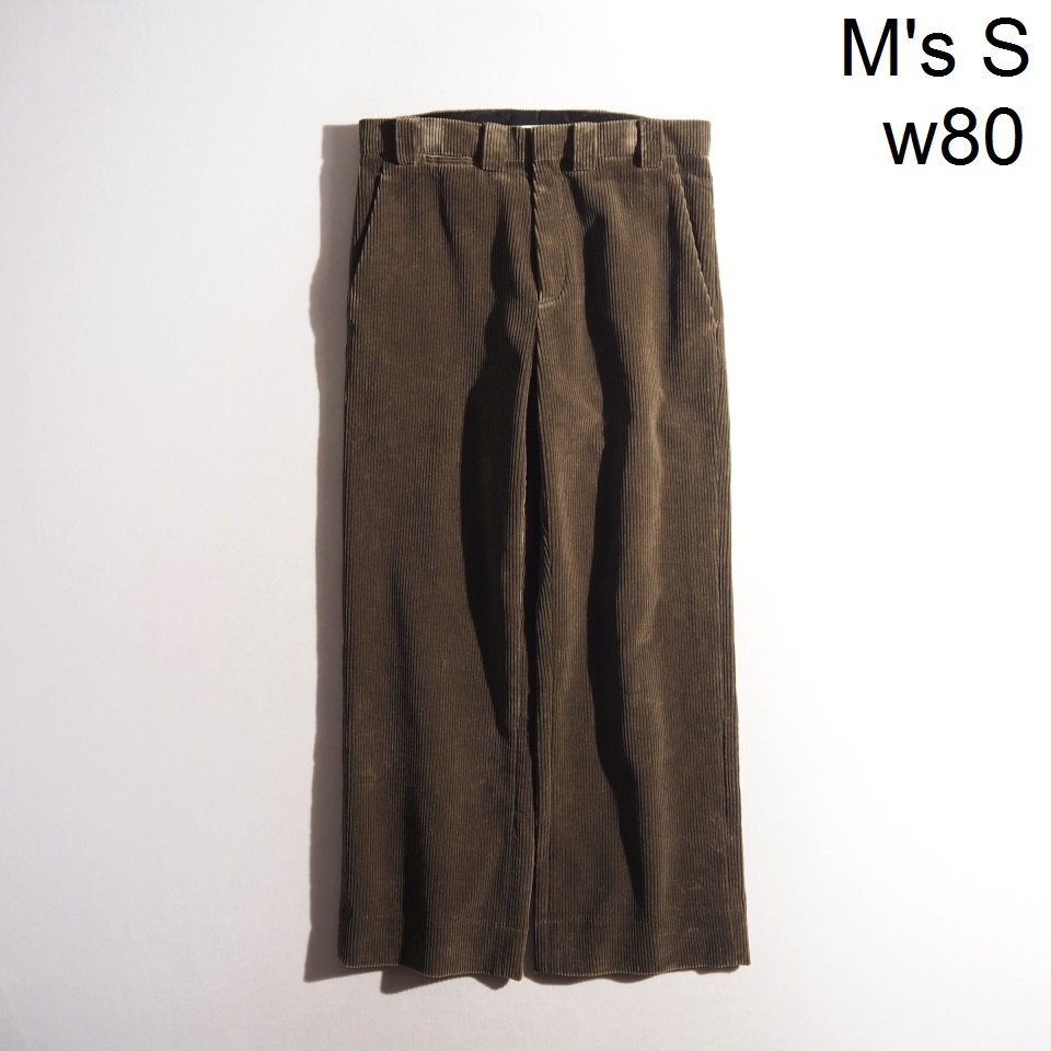 P9998P ▼RIER リア▼ TRS20 COY CASTORO コーデュロイ ワイドパンツ カーキブラウン S/w80cm コーデュロイパンツ 秋冬 rb mks拍卖