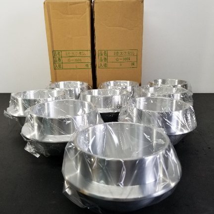 調理器具 鍋 和食 釜めし用品 アルミ お釜(大)フッ素なし 釜のみ9個セット 未使用 A9568A10拍卖