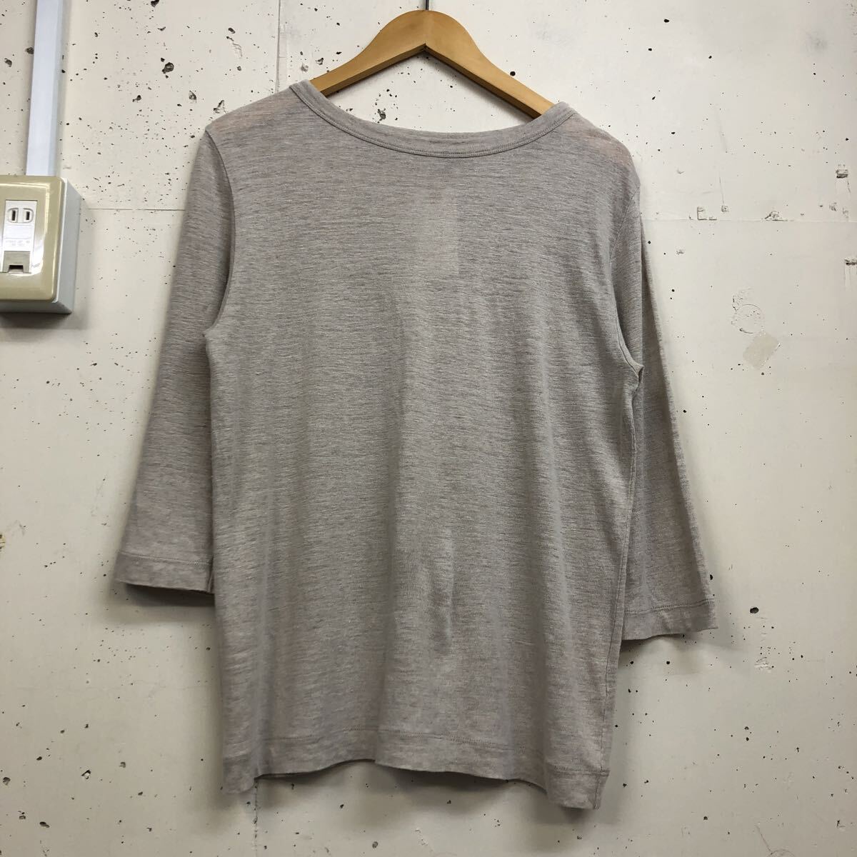 中川政七商店 リネン カットソー トップス リネン 麻 Tee 七分袖 ベージュ 無地 日本製拍卖