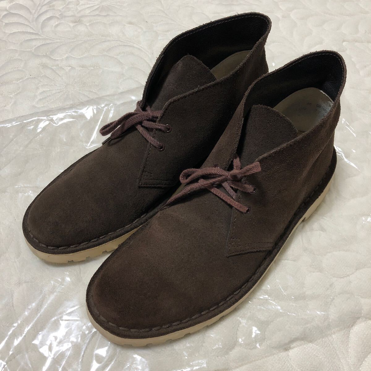 (k) Clarks クラークス DESERT TROOPER デザートトルーパー ブーツ シューズ メンズ 茶 ブラウン GB7 1/2 26cm 拍卖