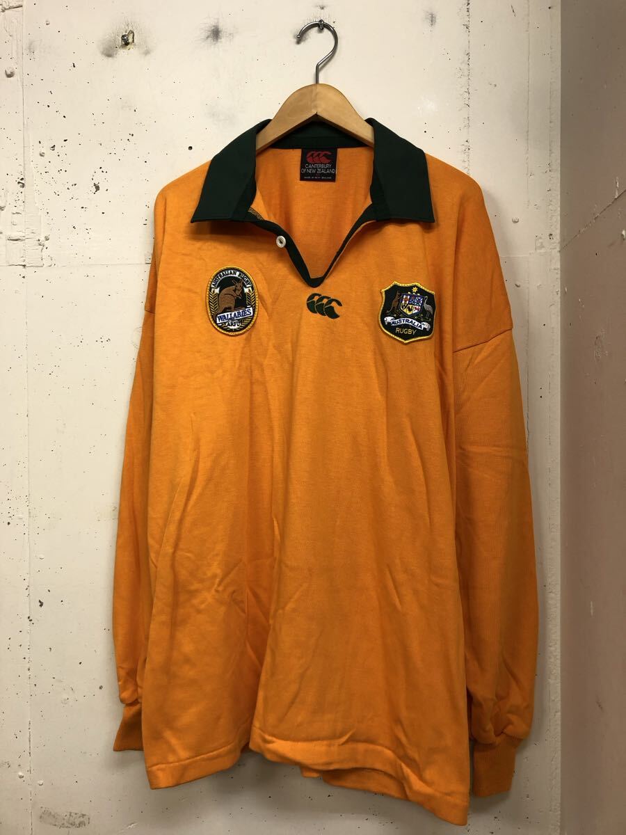 新品 カンタベリー オーストラリア代表 ワラビーズ ラガーシャツ ニュージーランド製 XL拍卖