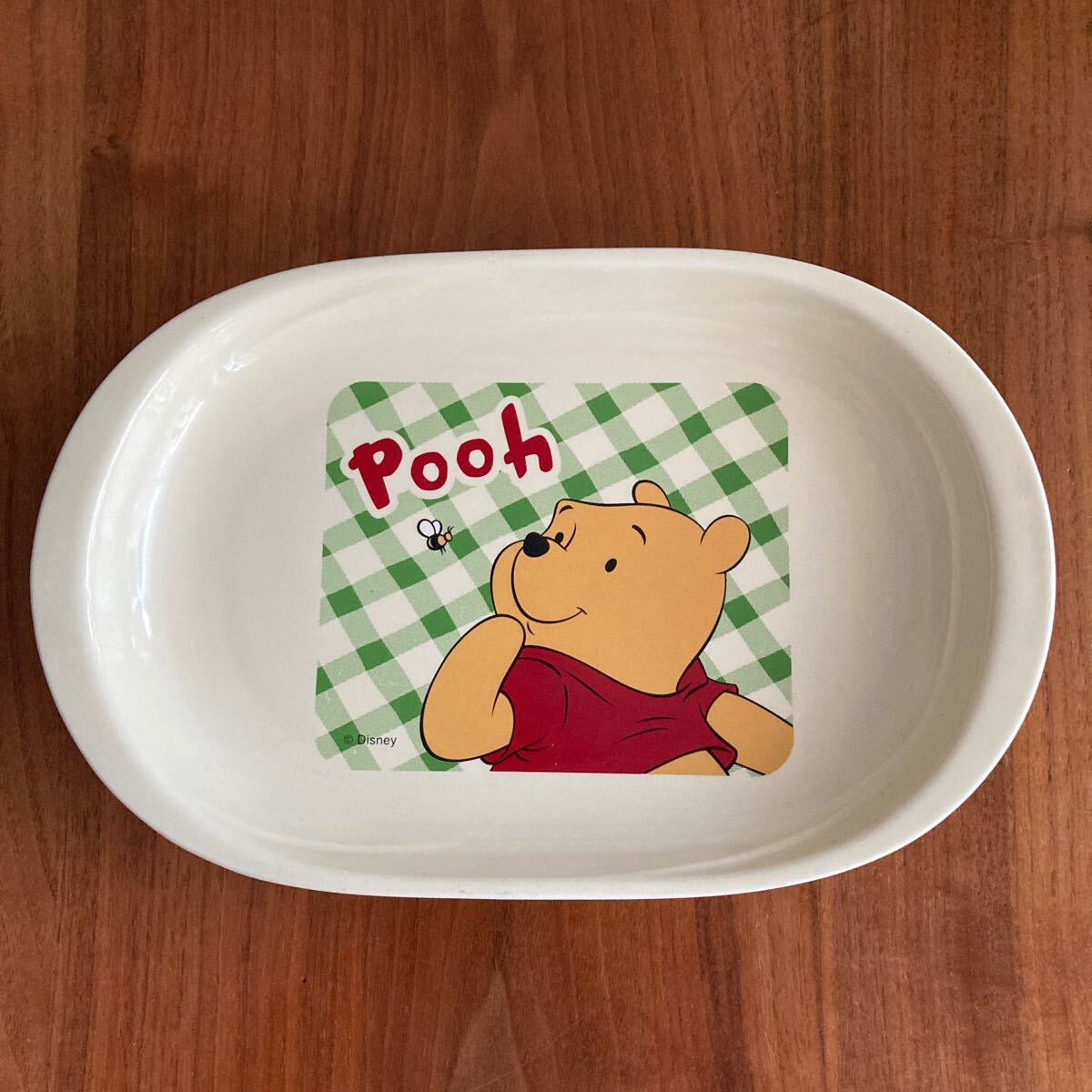 くまのプーさんWinnie-the-Pooh プレート皿 タカラブネ非売品 横約24.5cm、縦約15.5cm、高さ約3cm拍卖