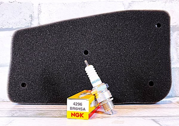 ホンダ ジョーカー50 AF42 適合 スパークプラグ+エアークリーナーエレメントお得セット!拍卖