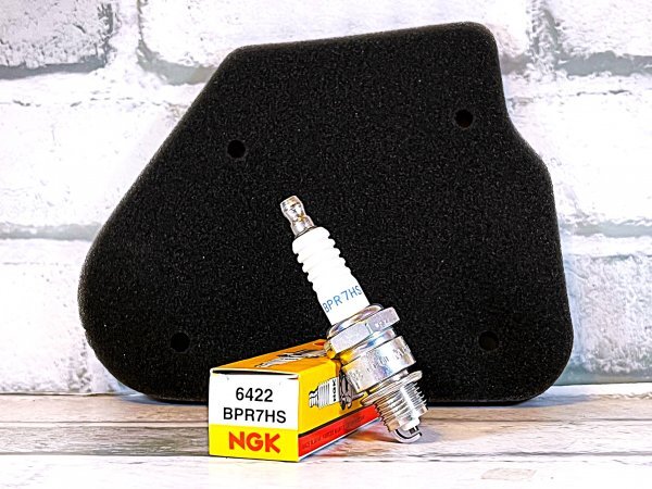 ヤマハ ジョグ/リモコンジョグ '01-'02 5KN 1~6 SA16J 適合 スパークプラグ+エアークリーナーエレメントお得セット!拍卖