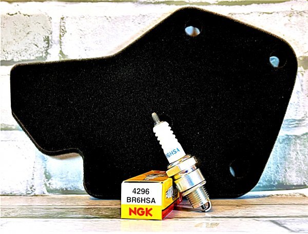 ホンダ リード50 (LEAD50) AF48 適合 スパークプラグ+エアークリーナーエレメントお得セット!拍卖