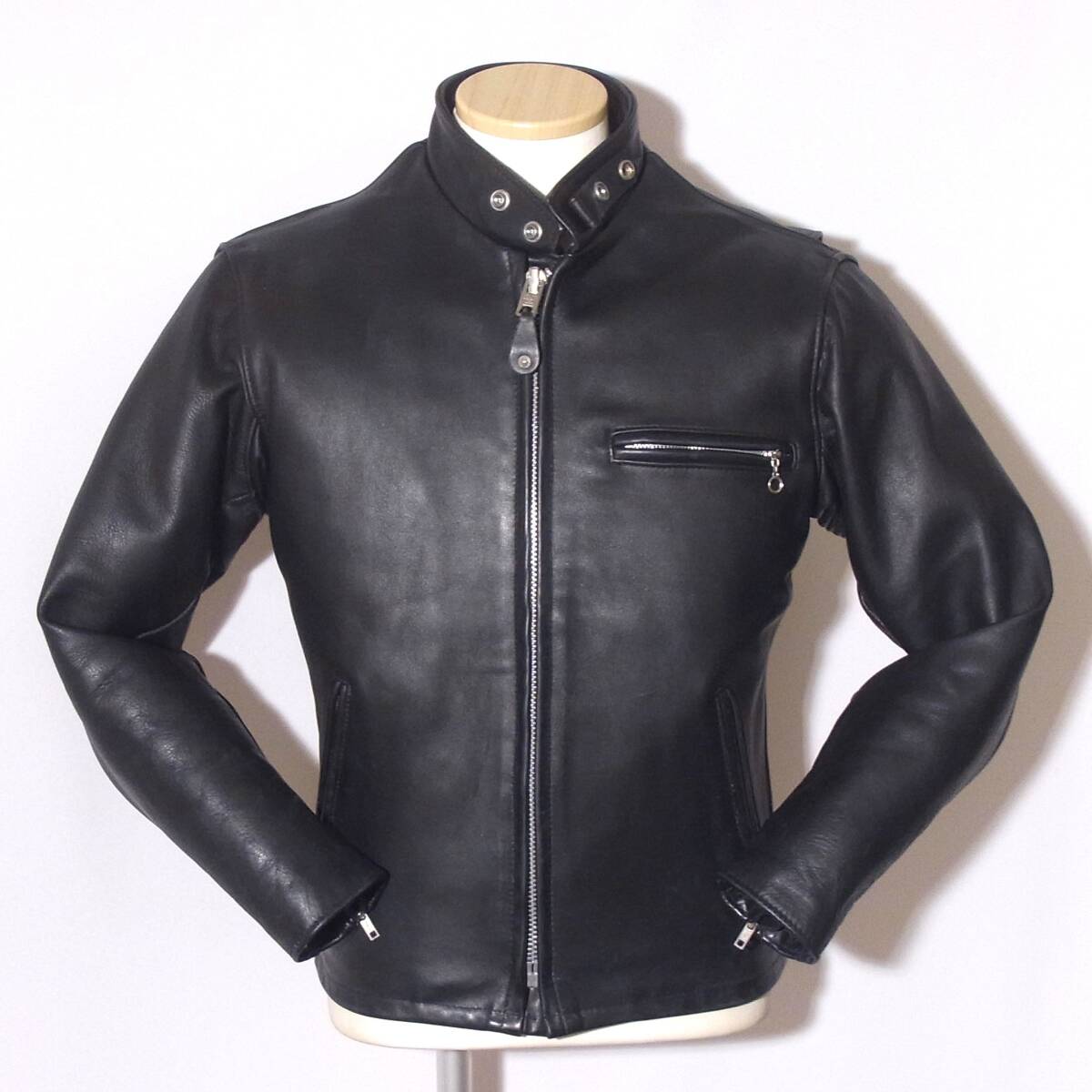 Schott【高年式ショット立襟シングルライダース641/38】⑳拍卖