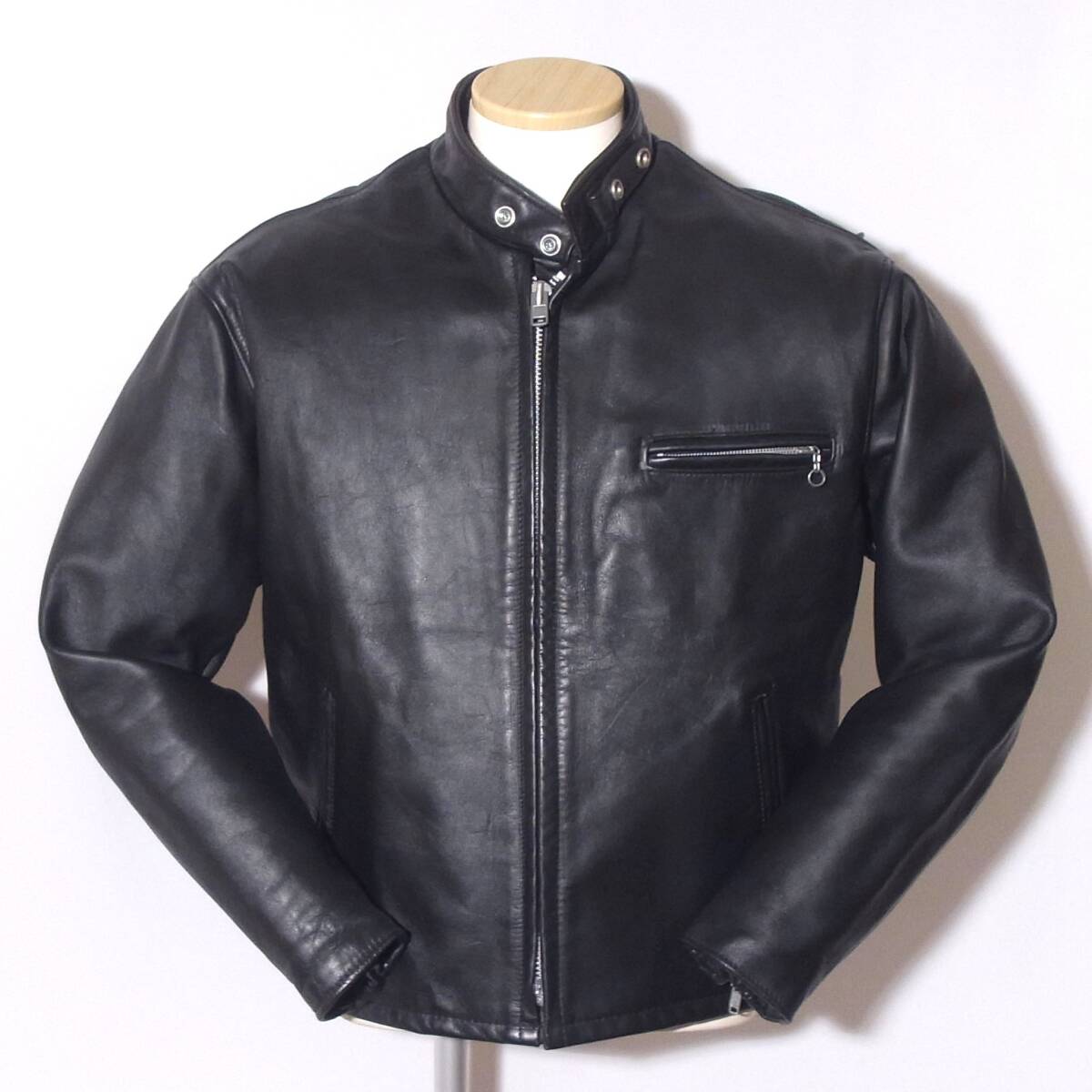 美品Schott【ショット/立襟シングル641Q44】LL~3L大きいサイズ/③拍卖