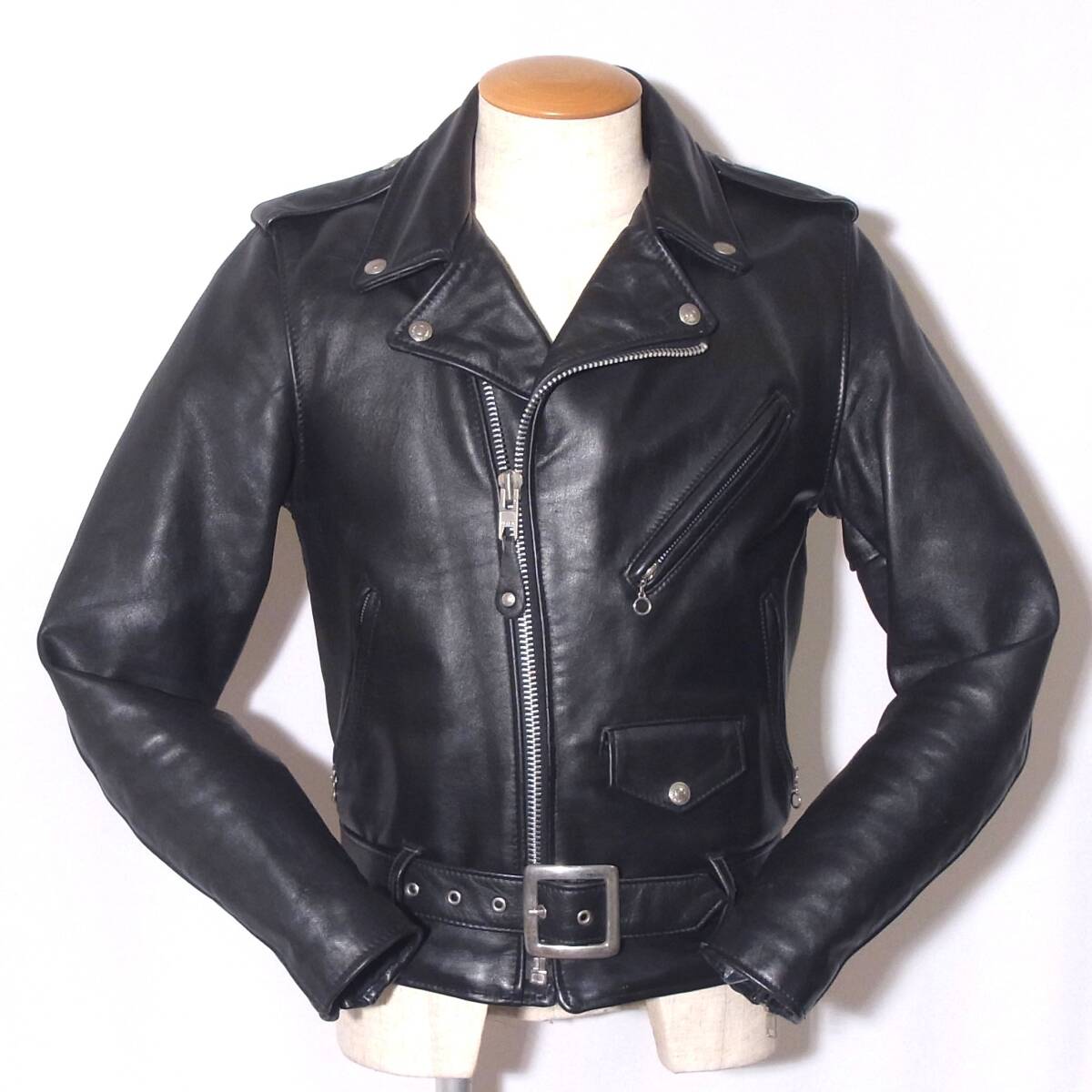 Schott【ショット/ダブルライダース618/34】定番ステアハイド/⑥拍卖