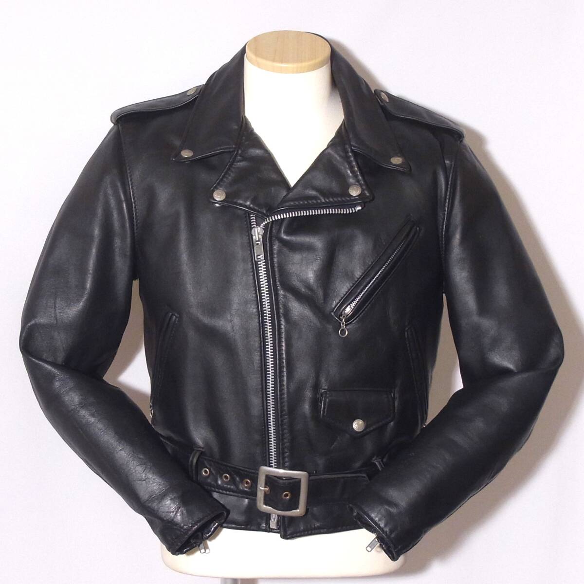 Schott【ショット/ダブルライダース618/40】定番ステアハイド/①拍卖