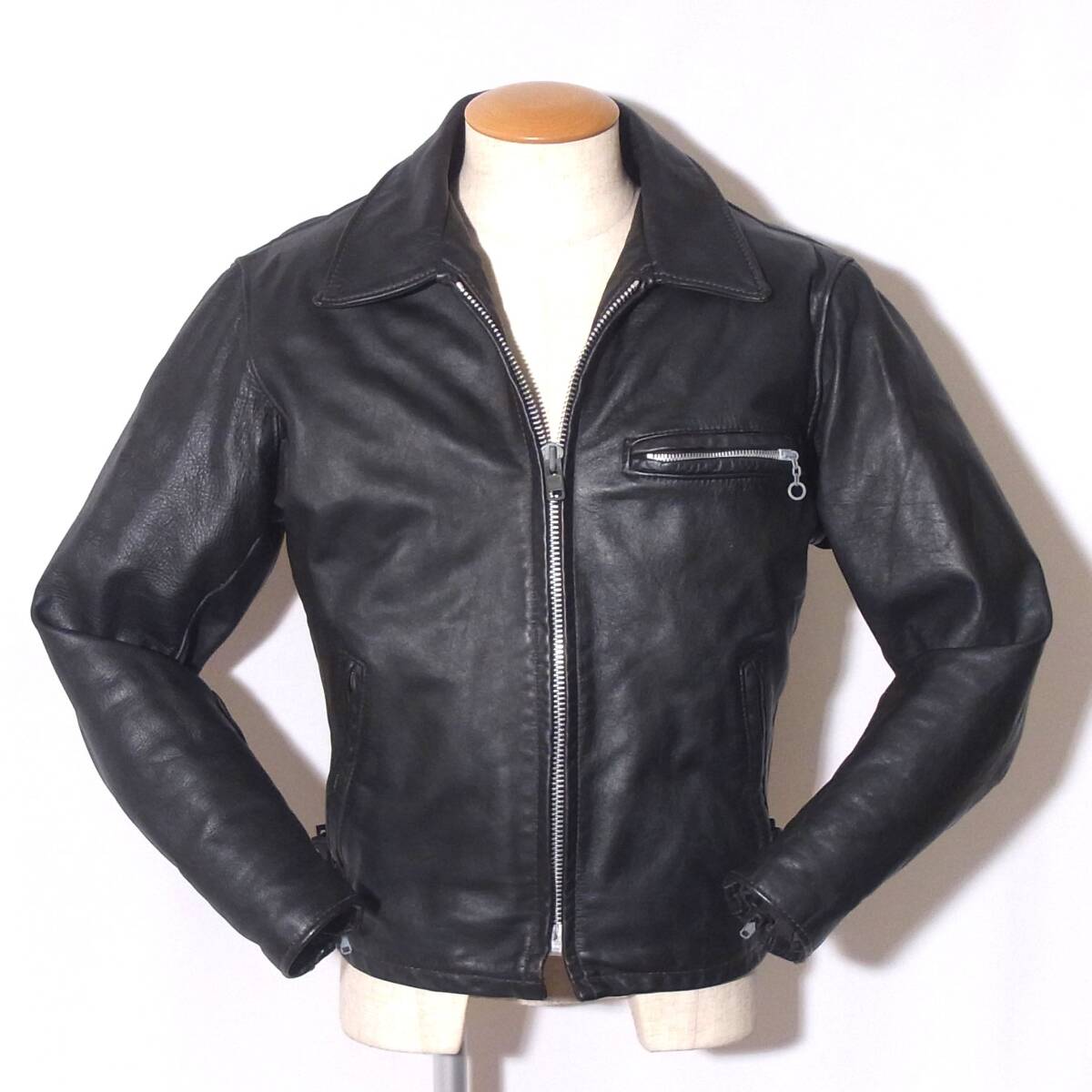 Schott【ショット襟付シングルライダース642/36ボアライナー】643/④拍卖