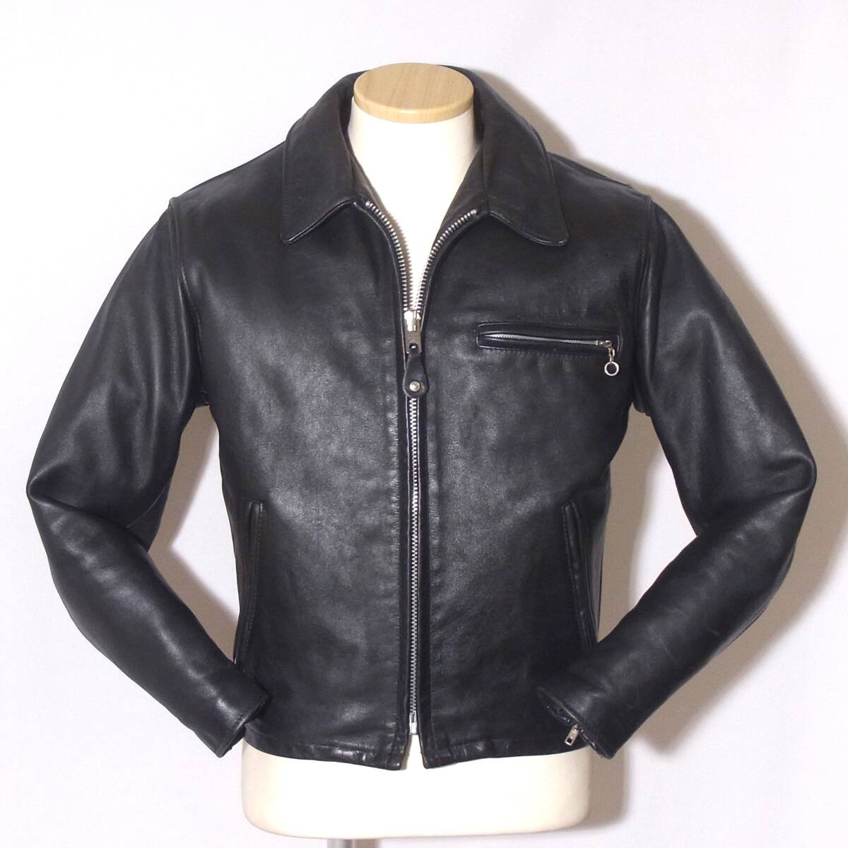 Schottショット【襟付シングルライダース希少643/38】ボアライナー/①拍卖