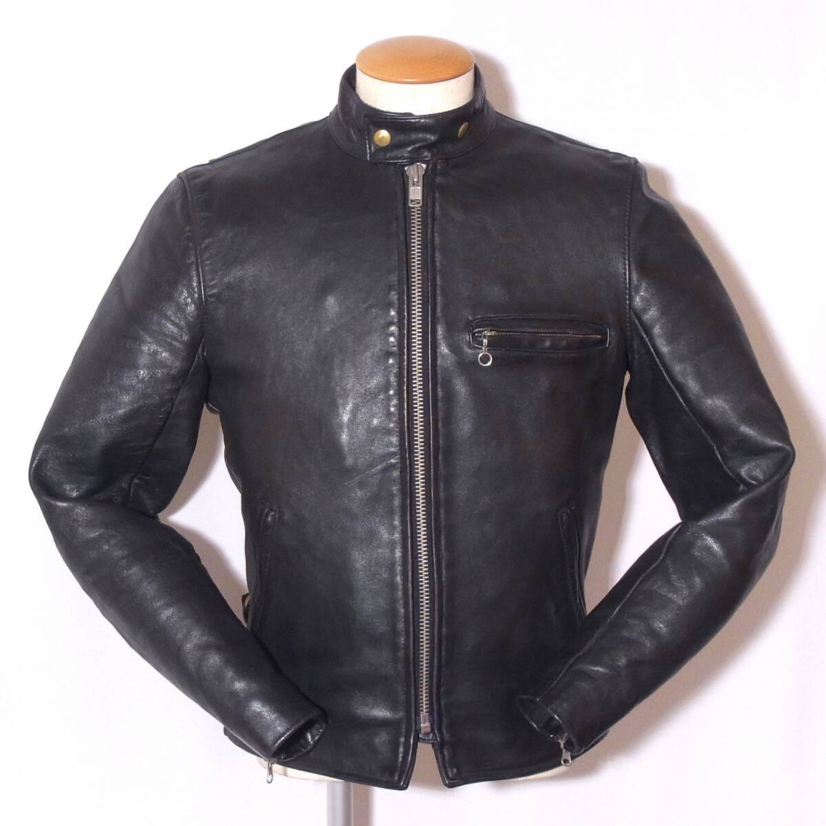 VANSON【バンソンB/立襟シングルライダース36】②拍卖