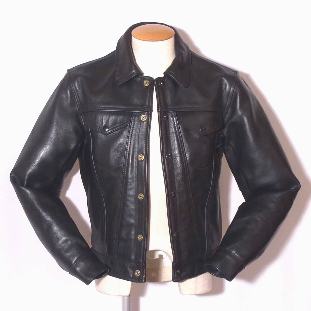 超美品VANSON【バンソン/DJCB36/3rdサード レザージャケット】着用感少ない/③拍卖