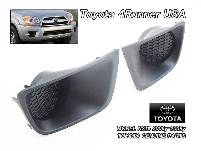 サーフN21#後期/TOYOTA/トヨタ4RUNNER純正USフォグランプカバー左右(06-09y)/USDM北米仕様4ランナーN210N215ハイラックス海外メクラ米国USA拍卖