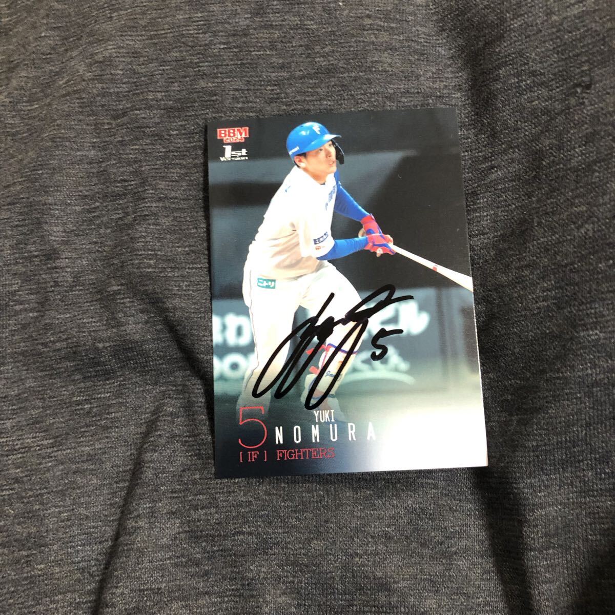 日本ハムファイターズ  野村佑希 選手 直筆サインカード拍卖