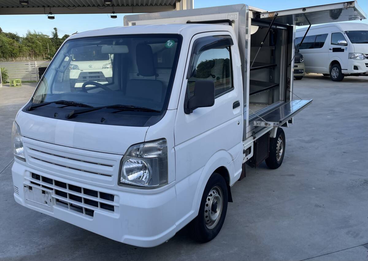 平成25年 キャリイ トラック 車検令和7年11月 冷蔵冷凍車 移動販売車仕様 マイナス5度設定 オートマ 2WD ホワイト拍卖
