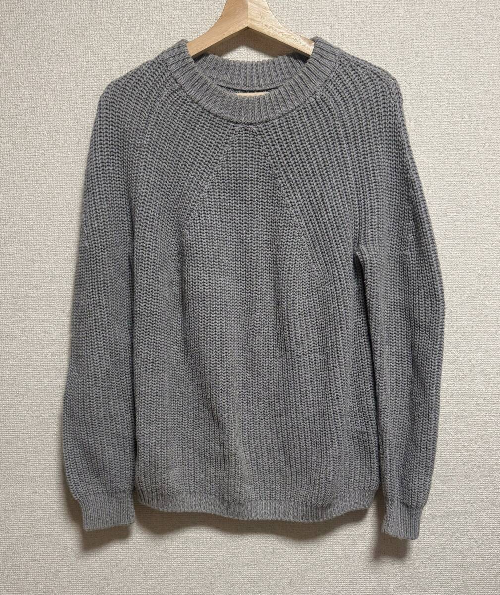 美品 BATONER バトナ― SIGNATURE CREW NECK シグネーチャー ニット セーター サイズ1 灰拍卖
