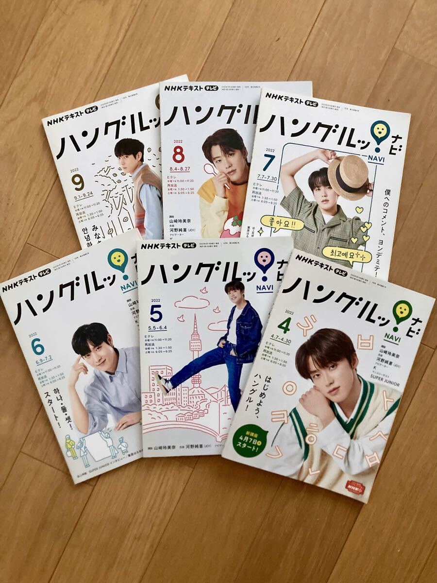 NHKハングルナビ 2022 テレビ テキスト JO1 河野純喜 キムホンデ 6冊セット拍卖