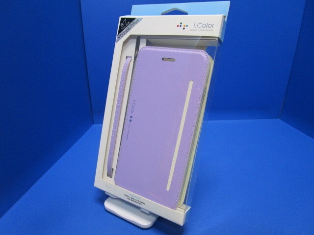 NATURALdesign iPhone8Plus iPhone7Plus(5.5インチ) 手帳型 ケース iColor ラベンダー Lavender ストラップ付 ★拍卖