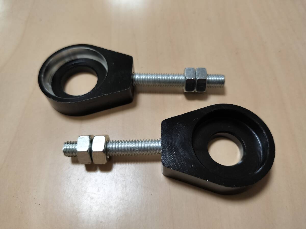 クロスカブ 用 アルミ チェーンアジャスター ブラック 加工品 ネジロック済 JA10 JA45 JA60拍卖