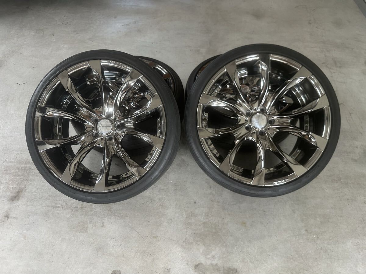 超美品 WALD ジャレット ブラッククローム 22インチ pcd120 レクサスLS 40アルファード拍卖