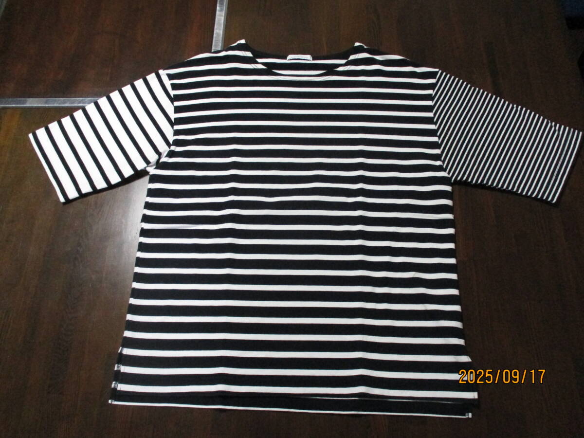 送料430円ユナイテッドアローズクレイジーパターンボーダーシャツサイズL拍卖