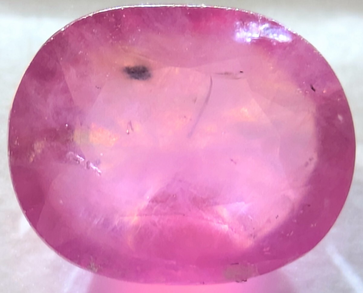 大粒 天然ルビー 3.41ct 天然石 ルース jewelry RUBY 希少宝石 裸石 パワーストーン お守り 宝石 鋼玉 誕生石 売り切り ピンクレッドカラー拍卖