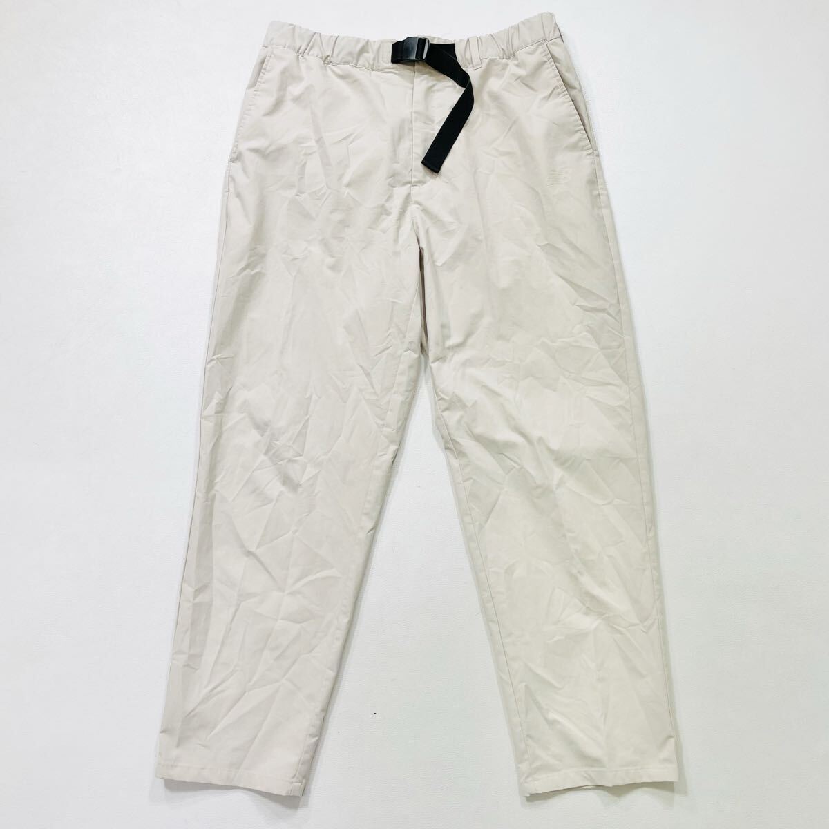 56 NEW BALANCE ニューバランス ウーブンパンツ XL ストレッチ スポーツ トレーニング アウトドア ライトベージュ レディース 50912H拍卖